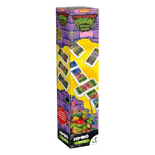 Dominó Mediano Tmnt 28 Fichas Caja De Cartón