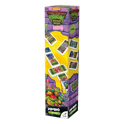 Dominó Mediano Tmnt 28 Fichas Caja De Cartón