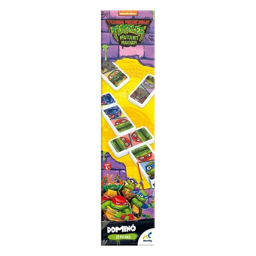 Dominó Mediano Tmnt 28 Fichas Caja De Cartón