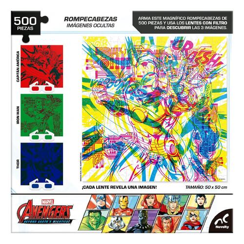 Rompecabezas Imágenes Ocultas Marvel Avengers 500 piezas