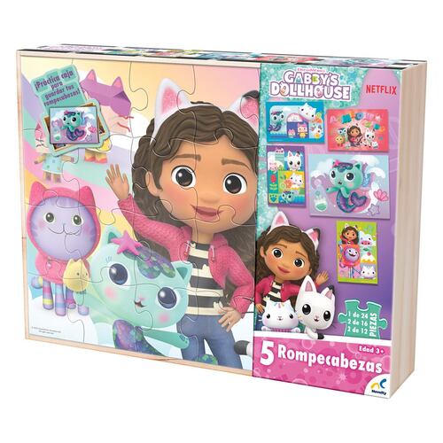Rompecabezas 5 en 1 Gabby´s Dollhouse