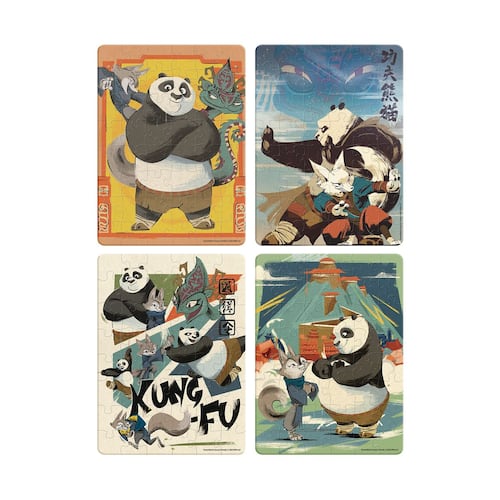 Rompecabezas 4 en 1 Kung Fu Panda 4