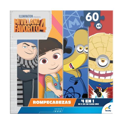 Rompecabezas 4 en 1 Mi Villano Favorito 4 Novelty