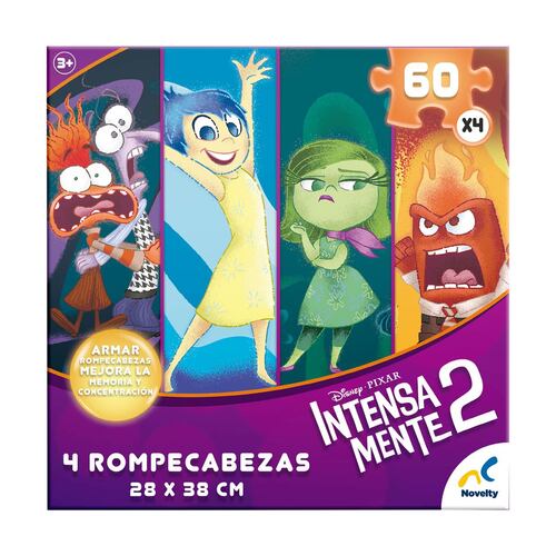 Rompecabezas 4 en 1 Intensamente 2 Novelty