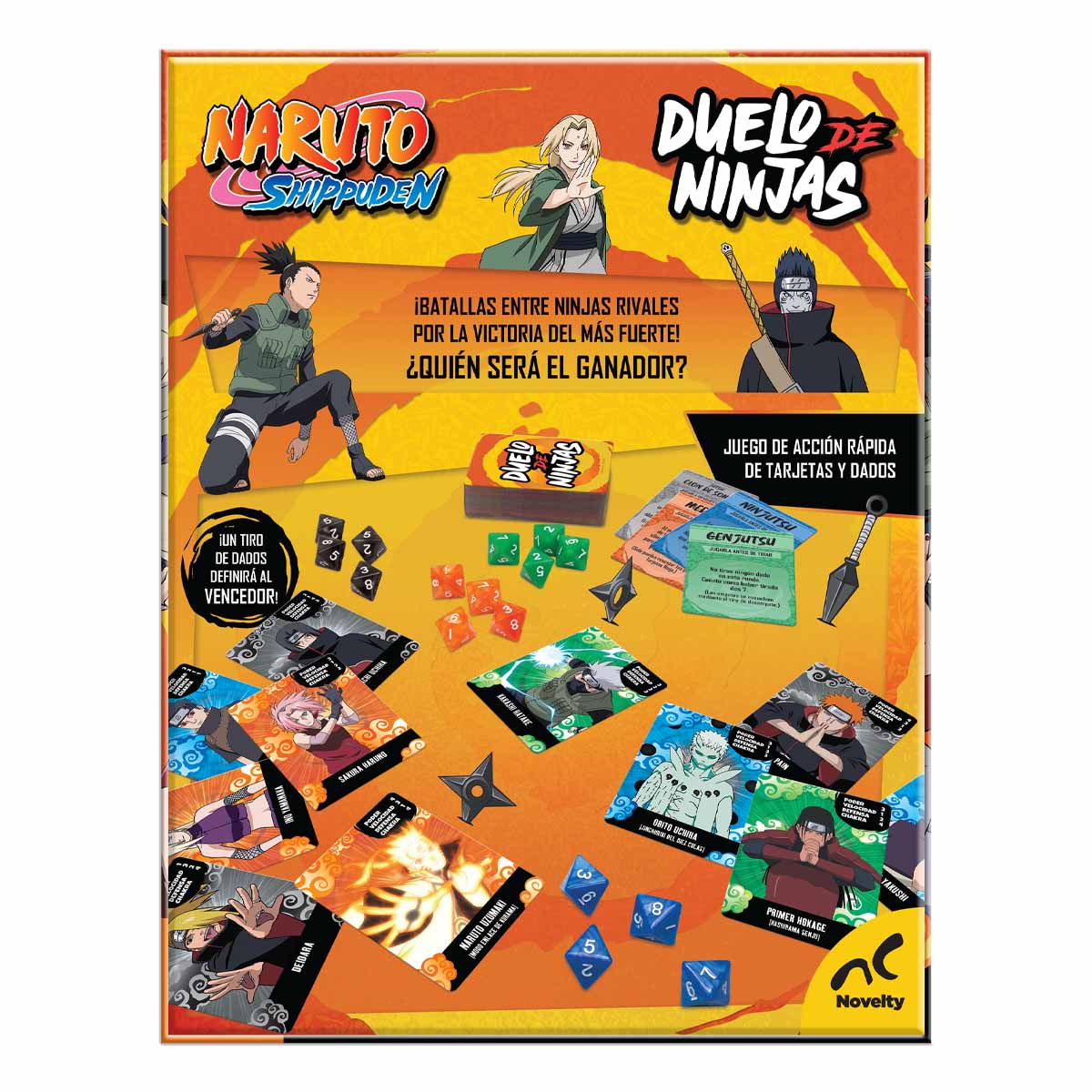 Juego de Mesa Duelo de Ninjas Naruto NOVELTY