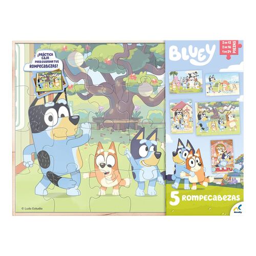Rompecabezas 5 en 1 Bluey