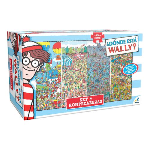 Set de Cajones con 4 rompecabezas ¿Dónde Está Wally? Novelty