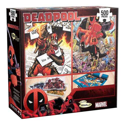 Set Deluxe Rompecabezas 4 en 1 Deadpool Novelty