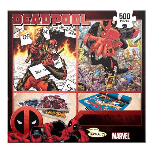 Set Deluxe Rompecabezas 4 en 1 Deadpool Novelty
