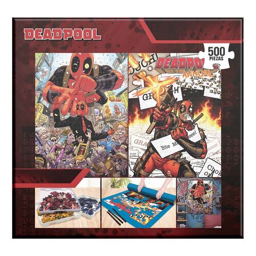 Set Deluxe Rompecabezas 4 en 1 Deadpool Novelty