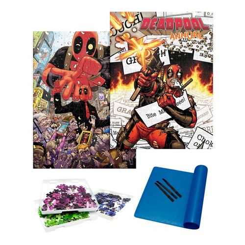 Set Deluxe Rompecabezas 4 en 1 Deadpool Novelty