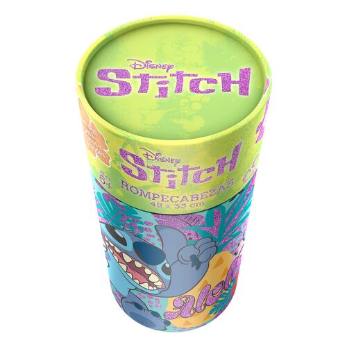 Rompecabezas Infantil Stitch Cilindro NOVELTY 60 Piezas