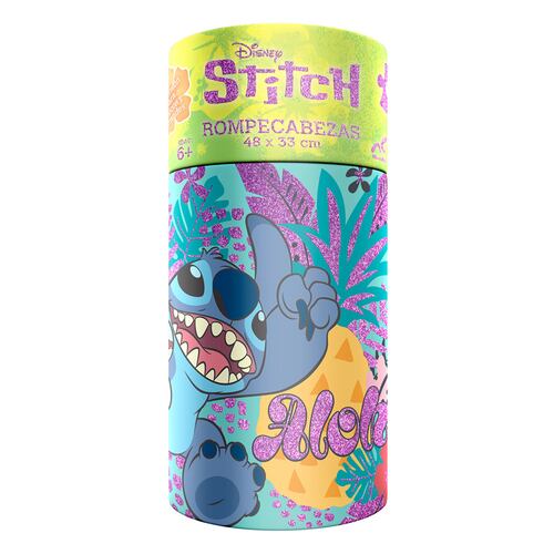Rompecabezas Infantil Stitch Cilindro NOVELTY 60 Piezas