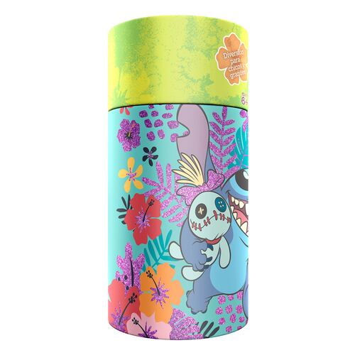 Rompecabezas Infantil Stitch Cilindro NOVELTY 60 Piezas