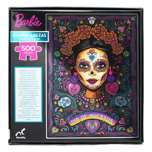 Rompecabezas Coleccionable Metalizado Barbie Catrina 500 Piezas