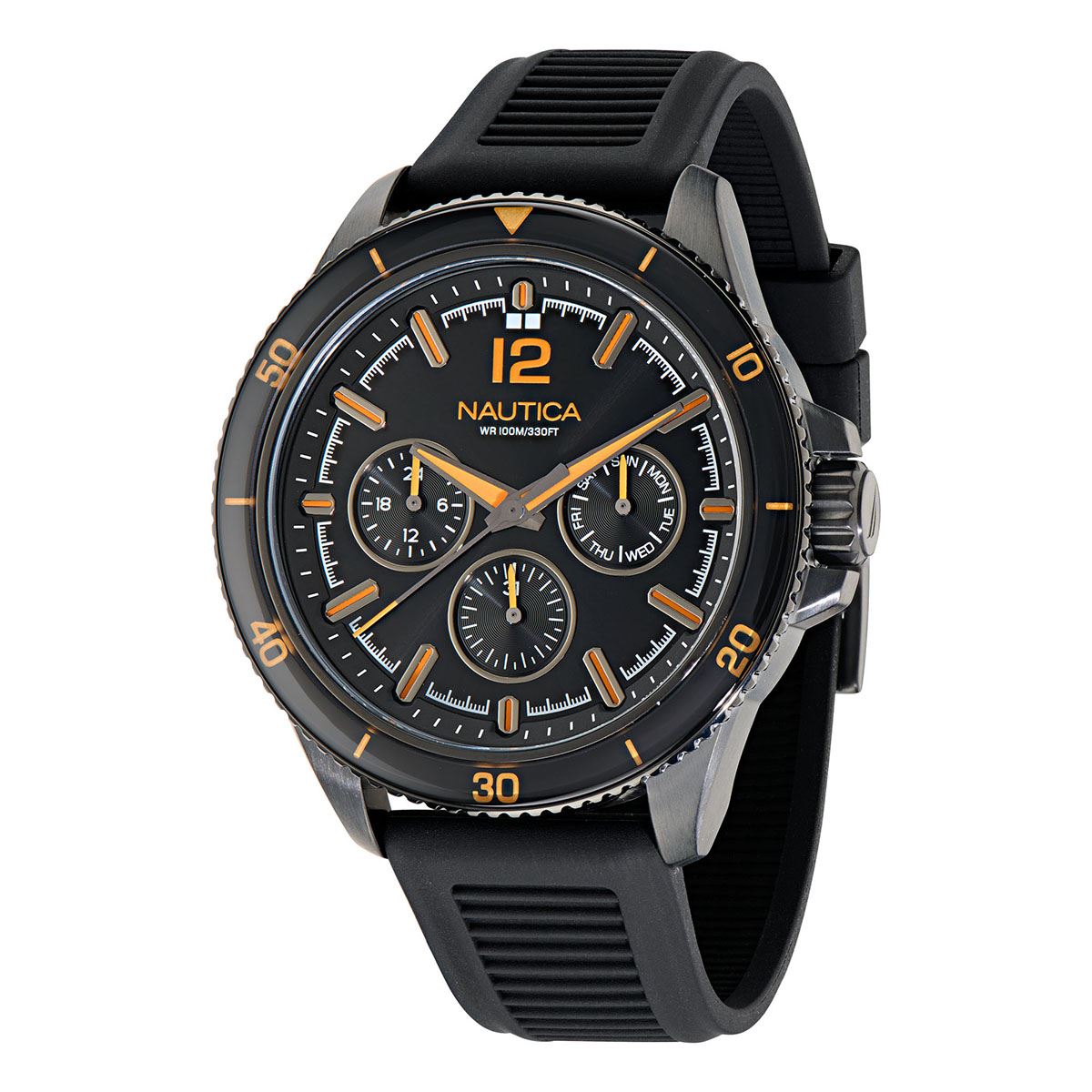 Nautica Orologio Uomo Casual NAPNOS4S1 - Cronografo In Eco-Ceramica Con Cinturino In Fibra Di Grano, Impermeabile 100m