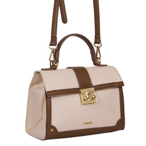 Bolsa Satchel Color Beige Para Mujer Crabtree