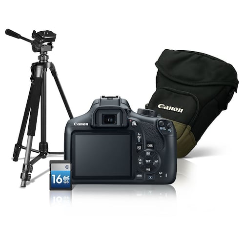 Kit Cámara Canon T6 EF-S 18-55+ Estuche Zoompack+ Tripoid+ SD 16GB