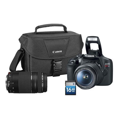 Cámara Canon T7 kit Lentes - Mochila - SD 16GB