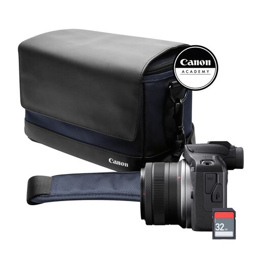 Cámara Canon R100 Kit Lente - Maleta - SD 32GB - Curso Online