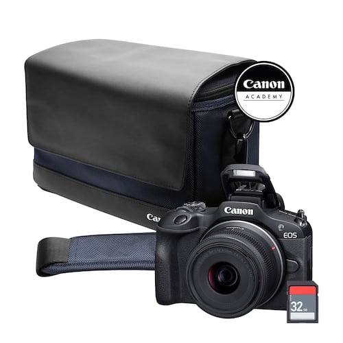 Cámara Canon R100 Kit Lente - Maleta - SD 32GB - Curso Online