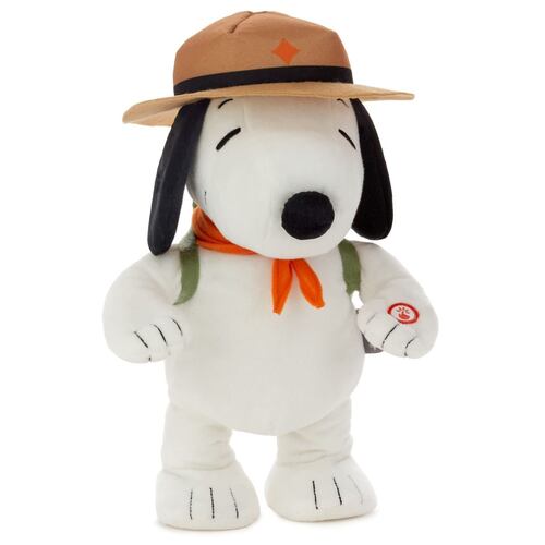 Peluche con Sonido y Movimiento Peanuts Snoopy Scouts Hallmark