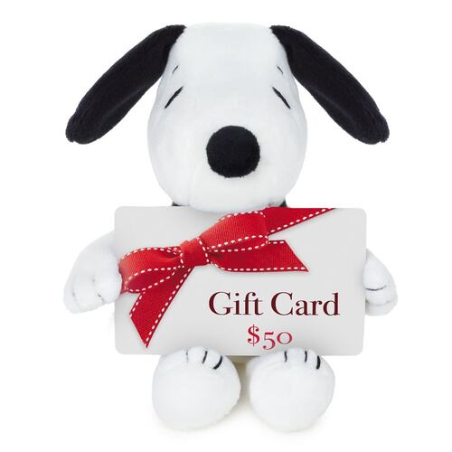 Peluche Tarjeta de Regalo Peanuts Snoopy de Felpa Hallmark