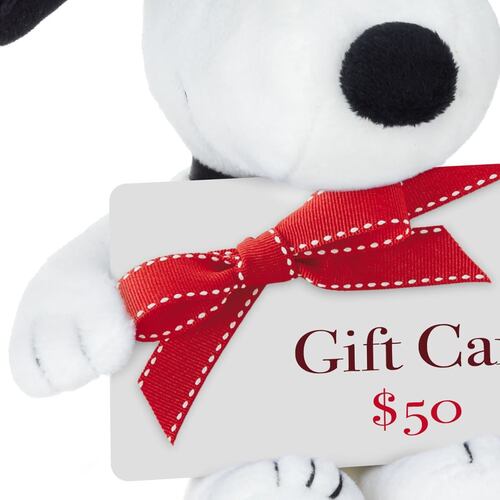 Peluche Tarjeta de Regalo Peanuts Snoopy de Felpa Hallmark