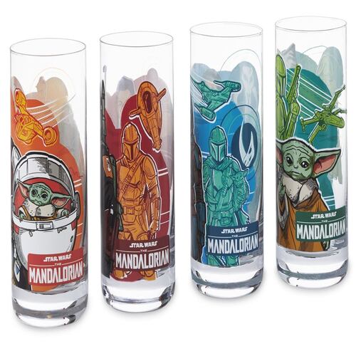 Set Vasos Jugo Diseño Star Wars: The Mandalorian Hallmark 4 Piezas