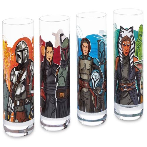 Set Vasos Jugo Diseño Star Wars: The Mandalorian Hallmark 4 Piezas