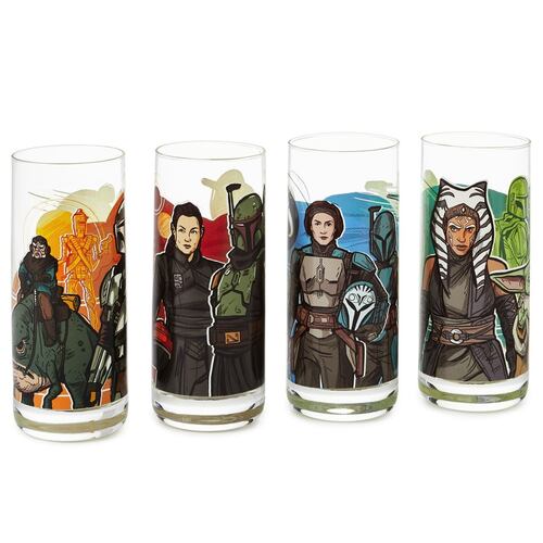Set Vasos Jugo Diseño Star Wars: The Mandalorian Hallmark 4 Piezas