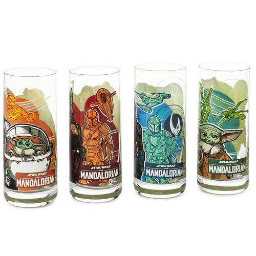 Set Vasos Jugo Diseño Star Wars: The Mandalorian Hallmark 4 Piezas
