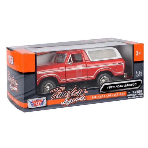 Vehículo de Colección Ford Bronco 1978 - Hard Top (sin llanta de refacción) [2022 Nuevo] 1:24