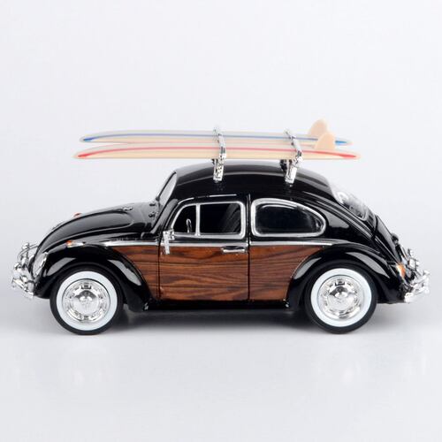 Vehículo de Colección Volkswagen Beetle Clásico 1966 con Tabla de Surf [2022 Nuevo] 1:24