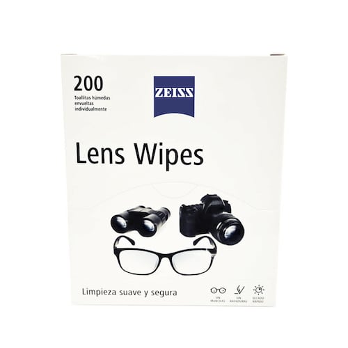 100 toallitas de limpieza adecuadas para limpiar gafas, cámaras,  binoculares, espejos de coche, viseras de casco, pantallas de computadora