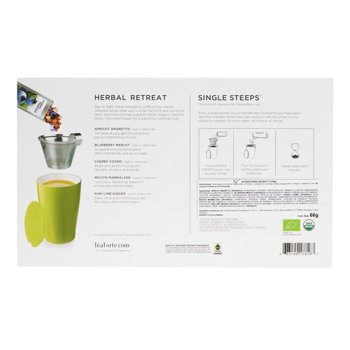 Caja de Té Surtido Hojas Sueltas Herbal Retreat 15 Piezas Tea Forte