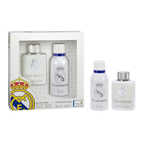 Real Madrid Set de Eau de Toilette para hombre y Spray de Cuerpo, para  hombre