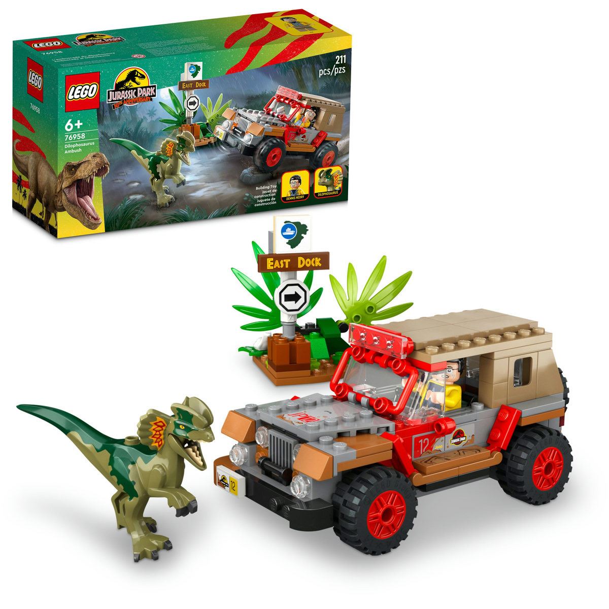 Set de juguetes de construcción LEGO Jurassic Park 76958 Emboscada