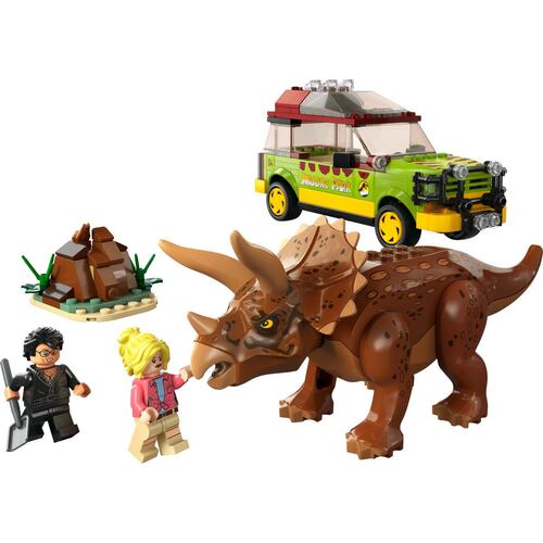Set de juguetes de construcción LEGO Jurassic Park 76959 Análisis del Triceratops (281 piezas)