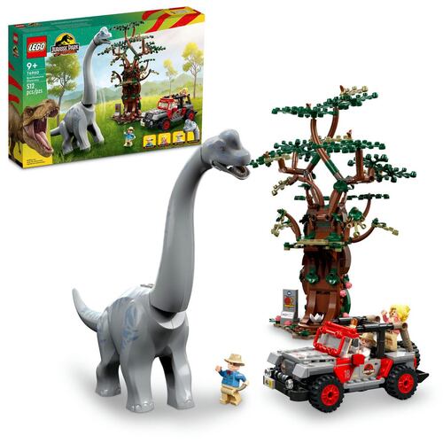 Set de juguetes de construcción LEGO Jurassic Park 76960 Descubrimiento del Braquiosaurio (512 piezas)