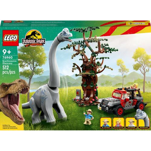 Set de juguetes de construcción LEGO Jurassic Park 76960 Descubrimiento del Braquiosaurio (512 piezas)