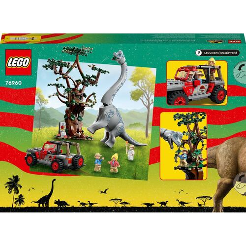 Set de juguetes de construcción LEGO Jurassic Park 76960 Descubrimiento del Braquiosaurio (512 piezas)