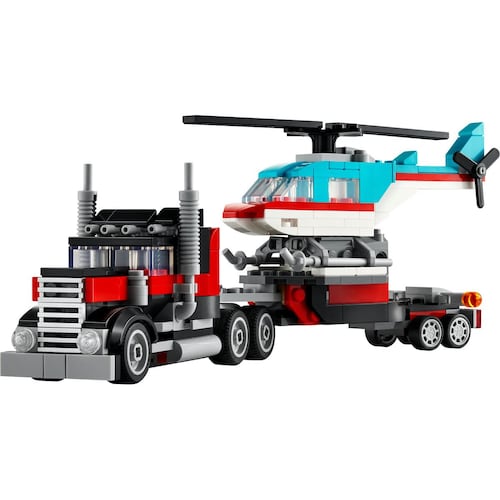 LEGO® Camión Plataforma con Helicóptero