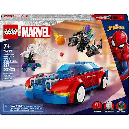 LEGO® Auto de Carreras de Spider-Man y Duende Verde Venomizado