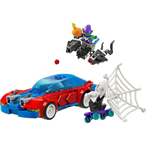 LEGO® Auto de Carreras de Spider-Man y Duende Verde Venomizado
