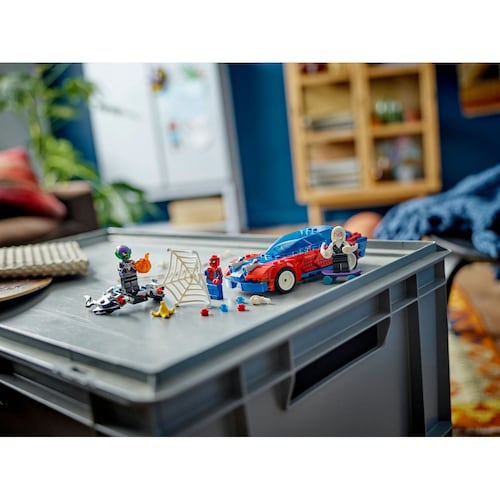 LEGO® Auto de Carreras de Spider-Man y Duende Verde Venomizado