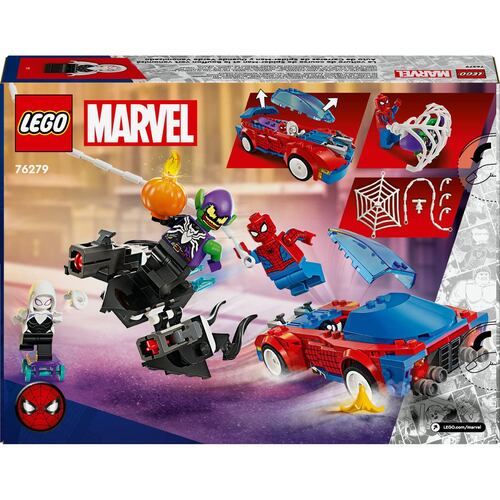LEGO® Auto de Carreras de Spider-Man y Duende Verde Venomizado