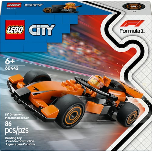 LEGO® Piloto de F1 con Auto de Carrera McLaren