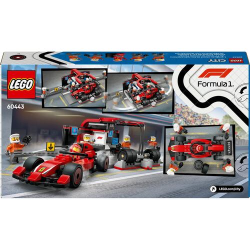 Parada de Pit de F1 y Equipo de Pit con Auto Ferrari