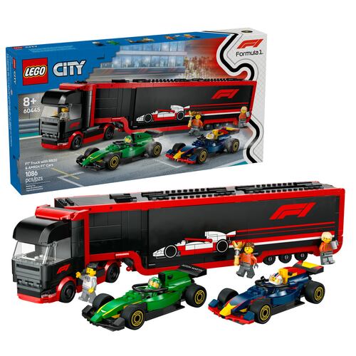 LEGO® Camión de F1 con Autos de F1 RB20 y AMR24